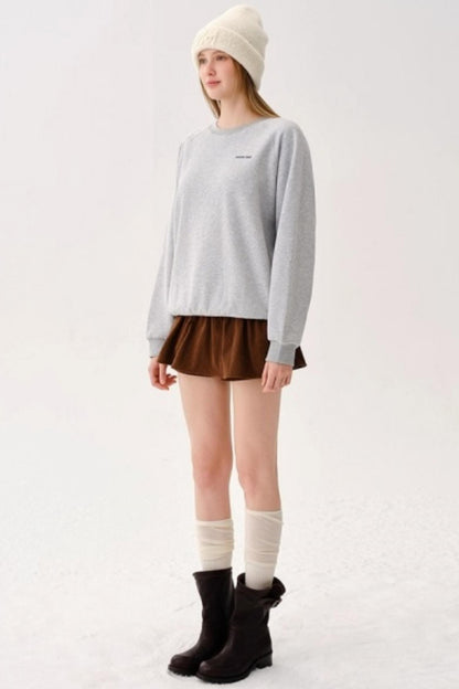 All-Cotton Flocking Sweatshirt