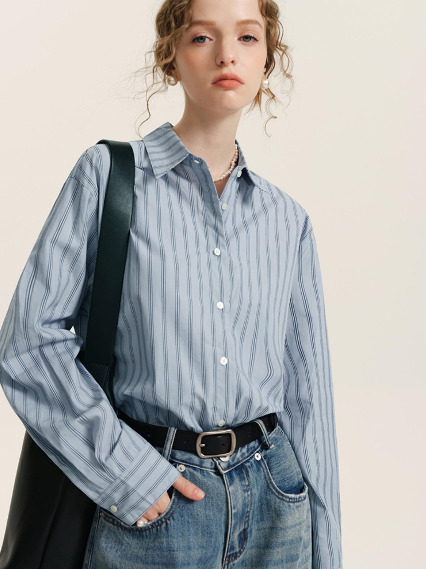 Striped Cotton Commuter Shirt