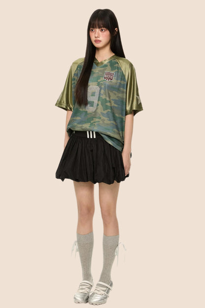 Retro Camo V-Neck Tee