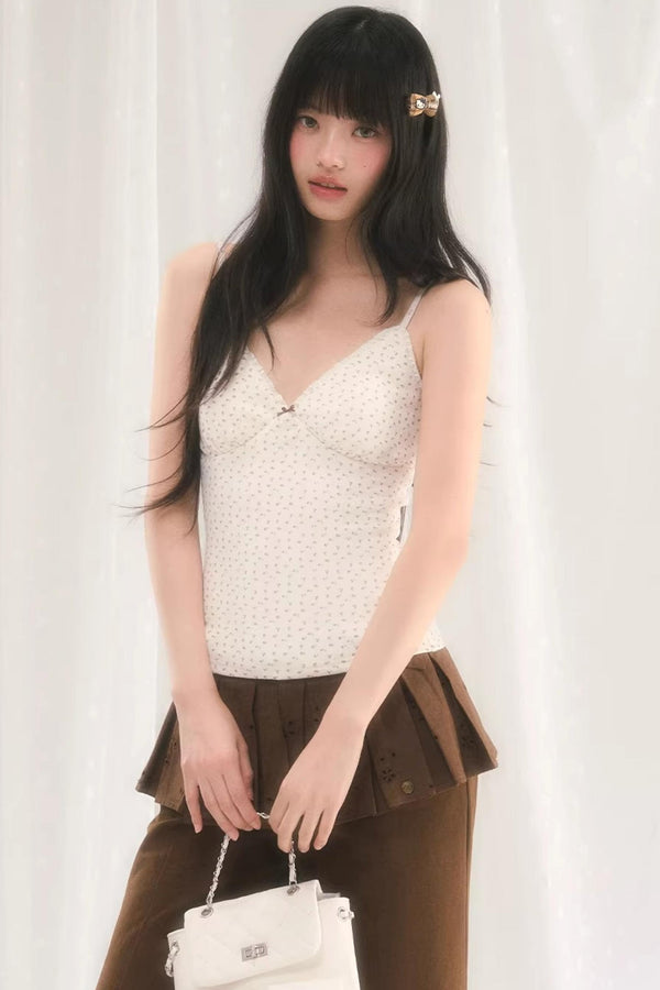 Floral Bow Tie Cardigan Matching Set