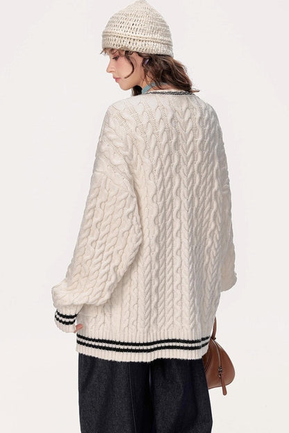 Japanese Knitted V-Neck Sweater