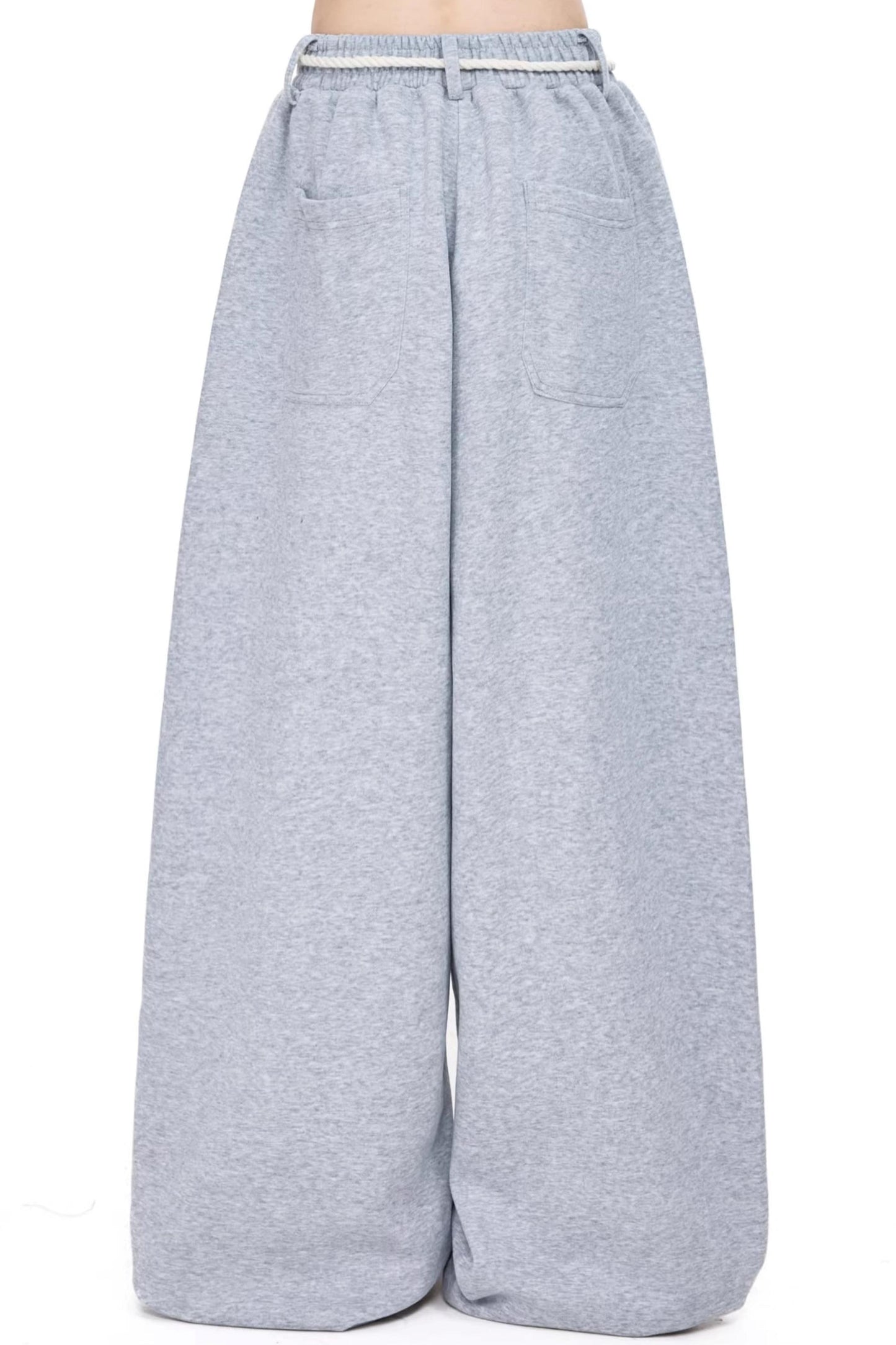 컬러 블로킹 하트 프린트 바지