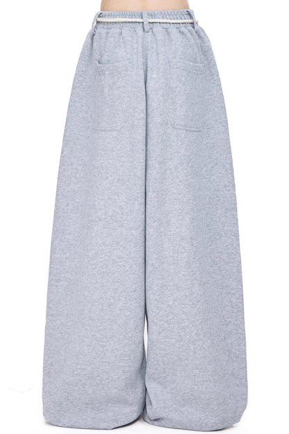 컬러 블로킹 하트 프린트 바지