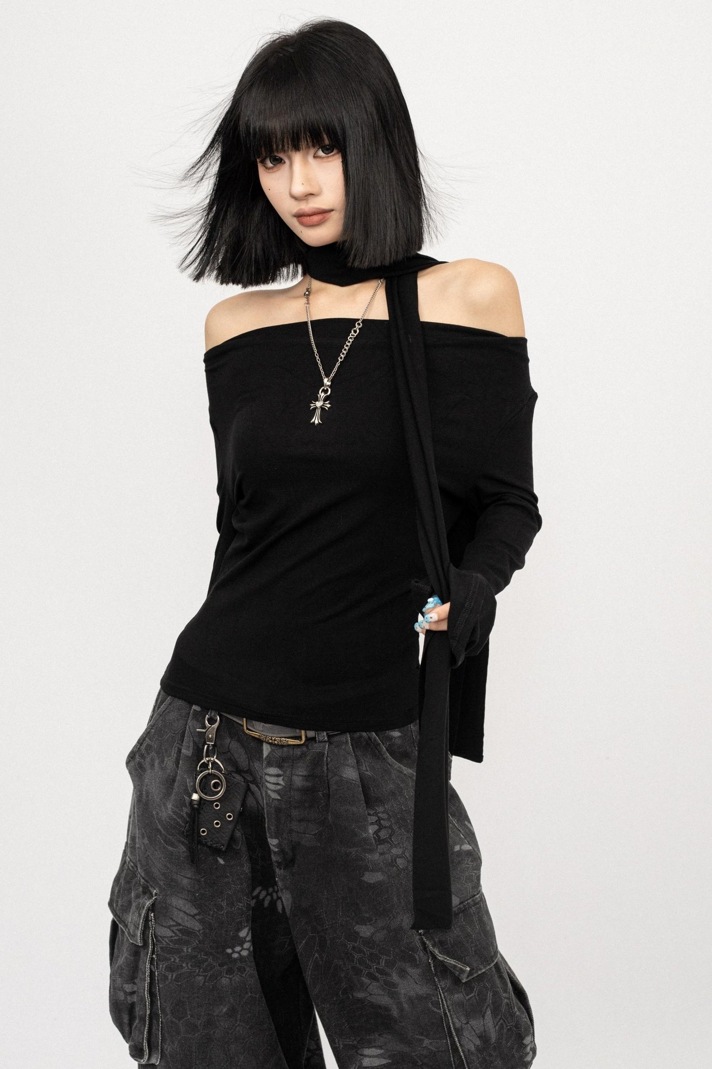 Autumn Slim Black Top