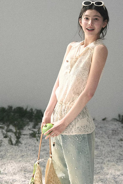 Lace Hollow-Out Summer Top