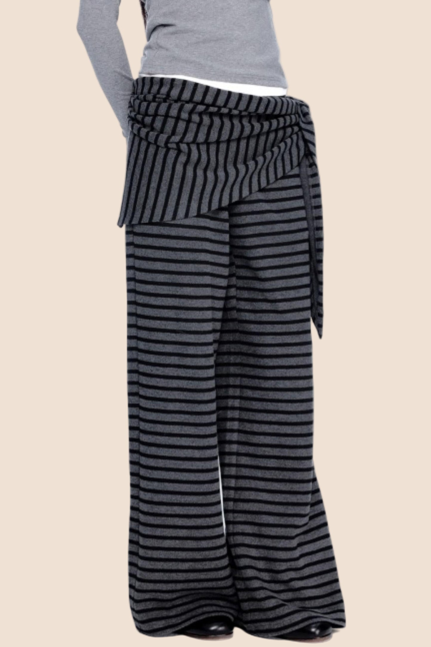 Retro Striped Knit Pants