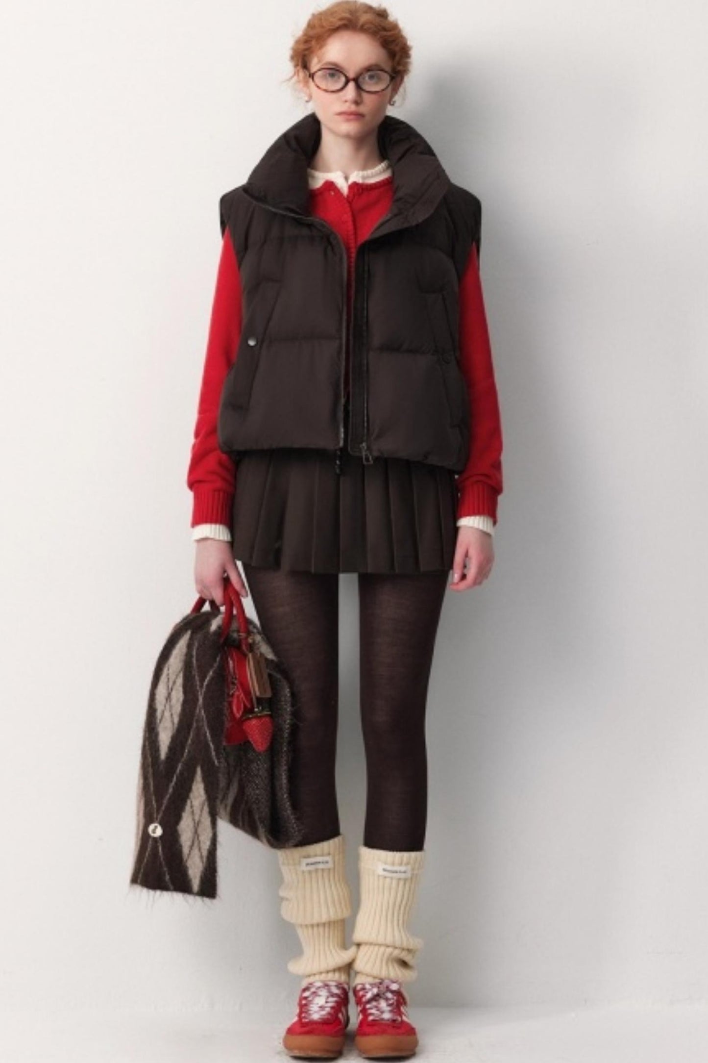 Coffee-Colored Down Vest