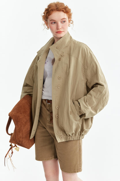 Houndstooth Short Cargo Jacket