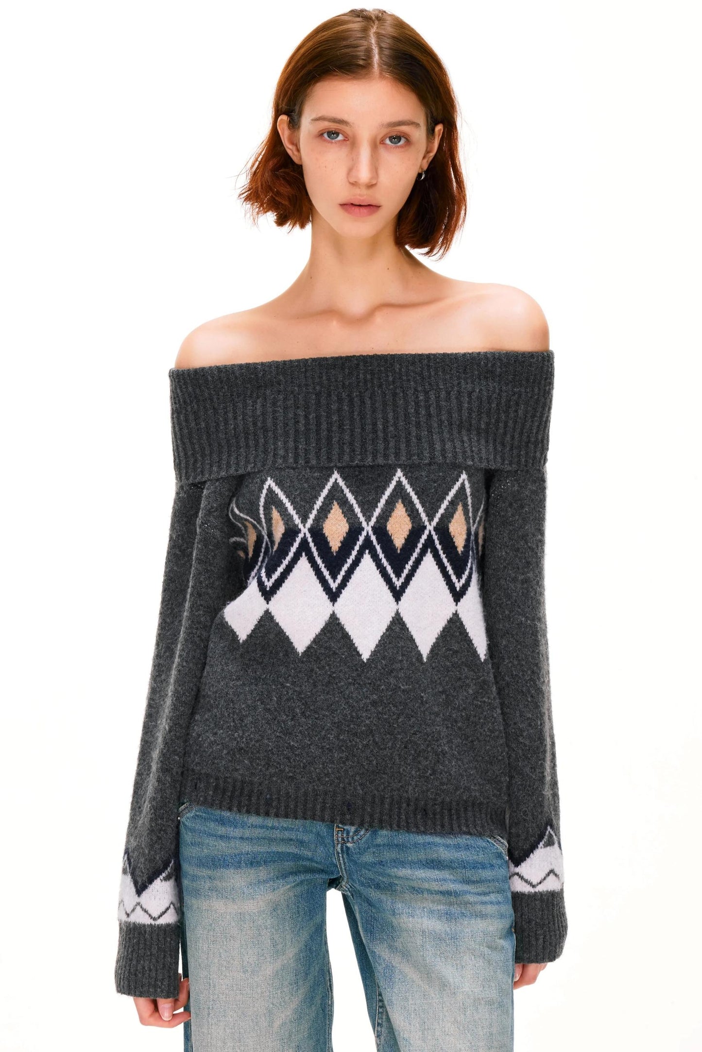 Color-Blocked Diamond Dress