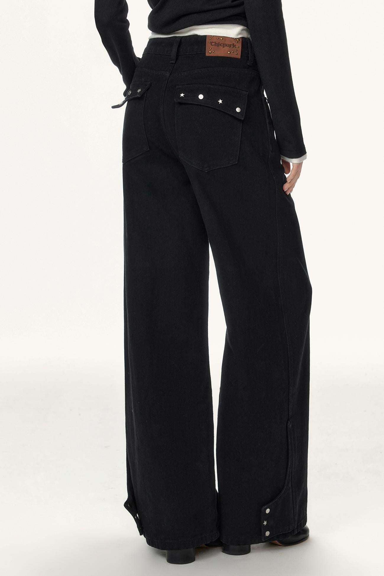 Metallic Stud Womens Jeans Pants