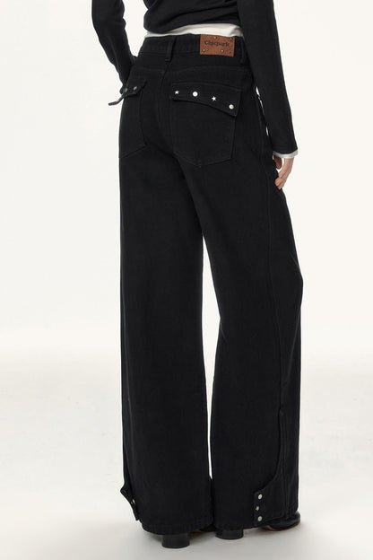 Metallic Stud Womens Jeans Pants