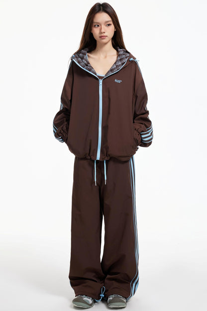 Lux Stripe Hooded Jacket Set-Up