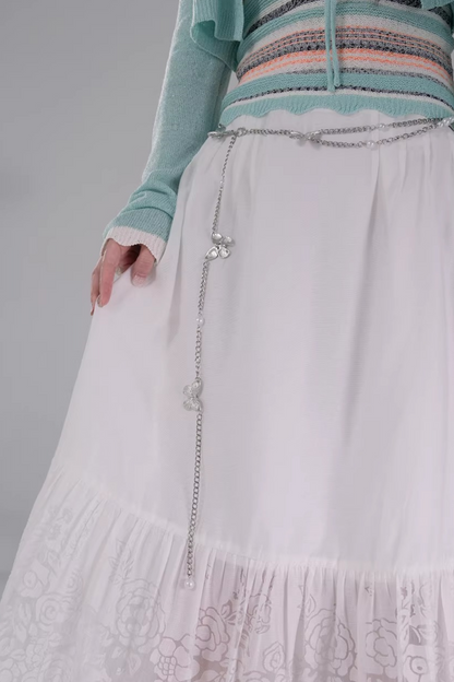 White Mist Gradient Skirt