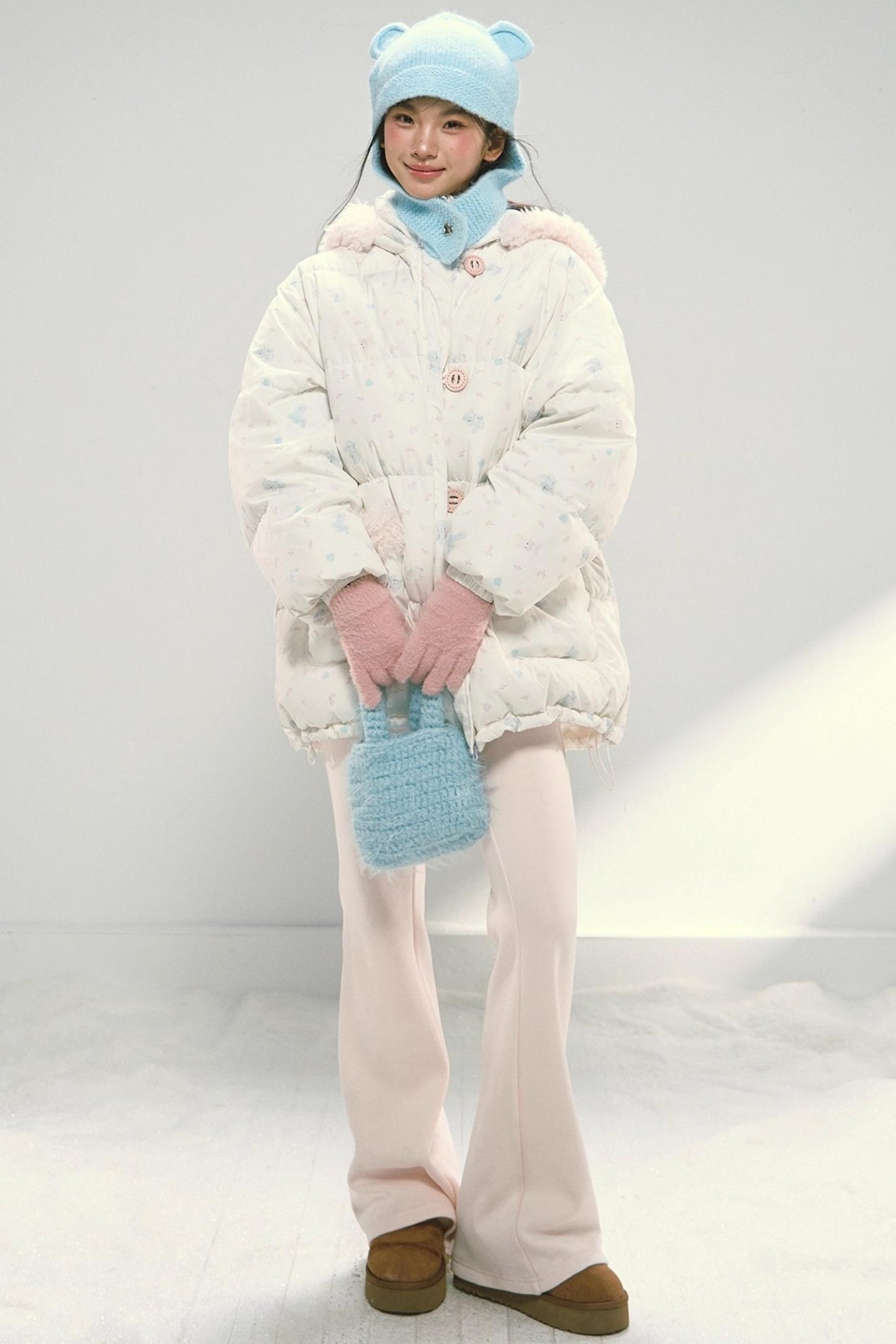 Pink Fleece Skinny Pants