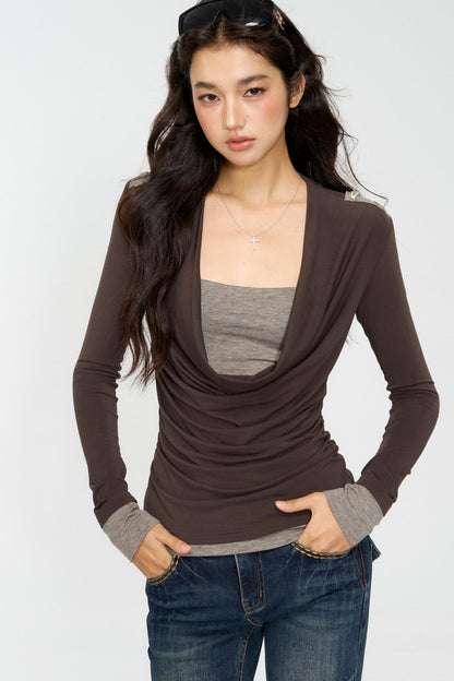 Swing Collar Vintage Layering Top Set