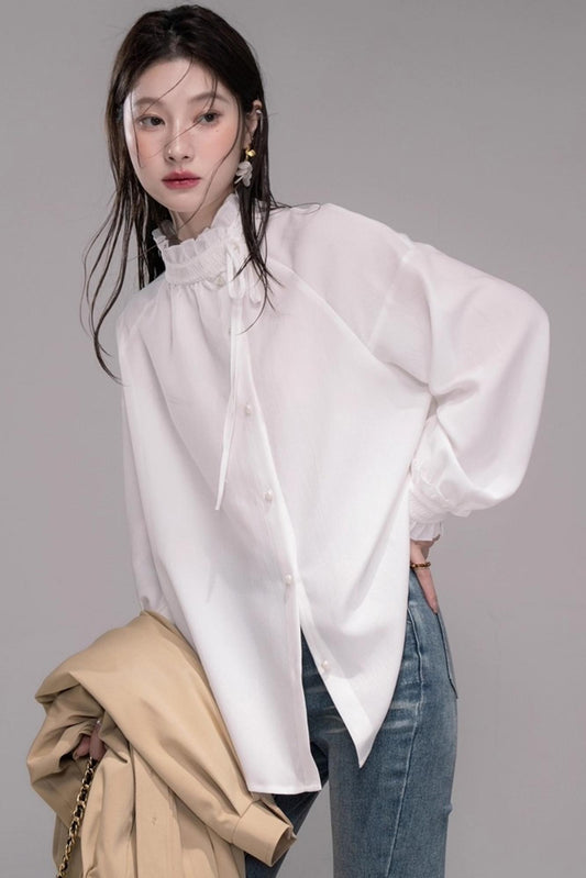 Fringed Turtleneck Shirt