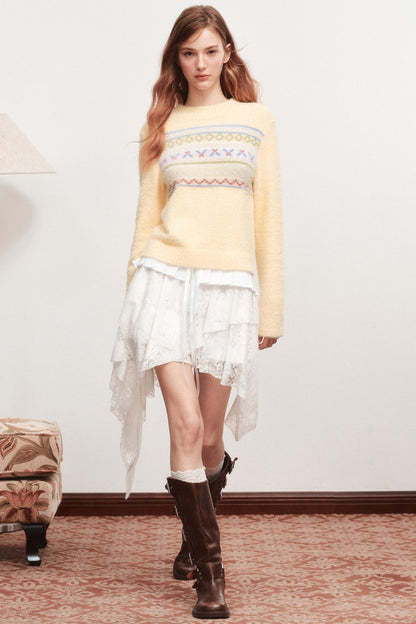 Emo Girl Goth White Short Skirt