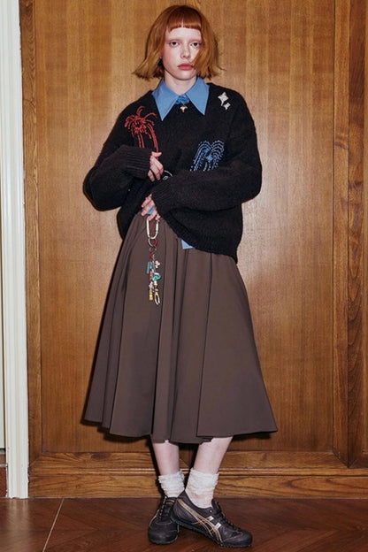 Three-Dimensional Pleated Skirt