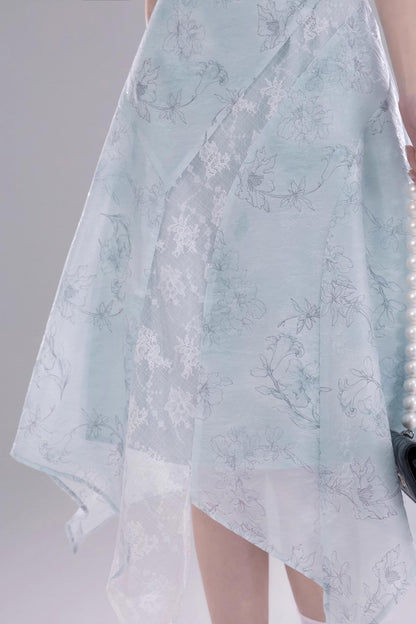 Frosty Green Lace Dress