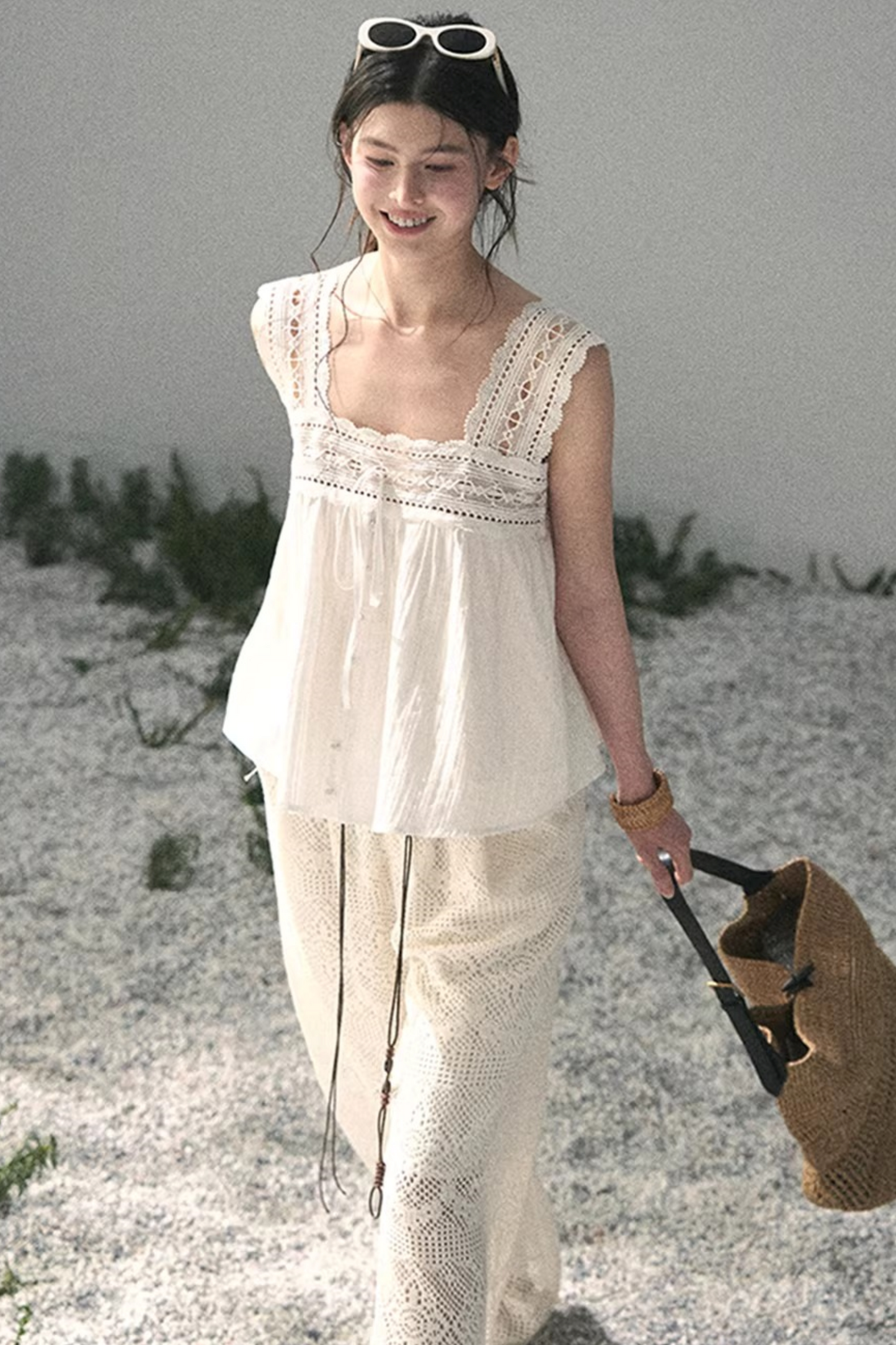 Summer Lace Transparent Blouse