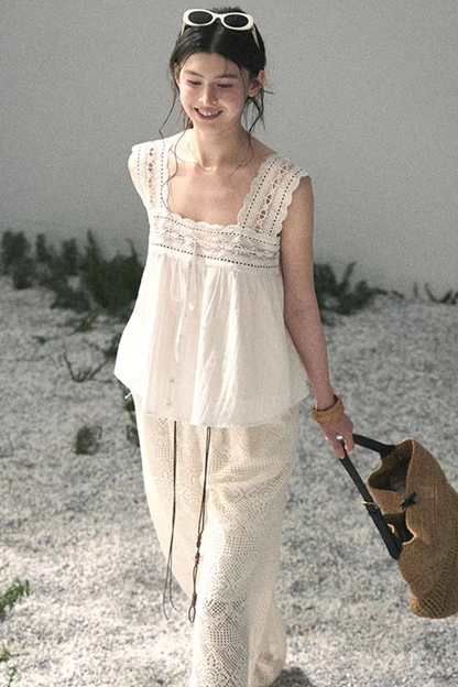 Summer Lace Transparent Blouse