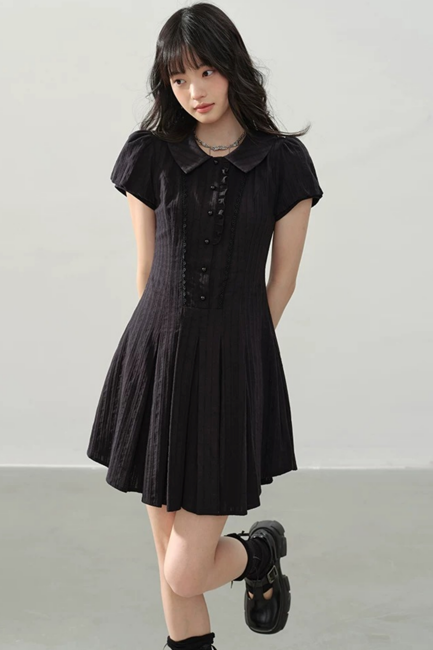 Girl's Elegy Puff Sleeve Dress
