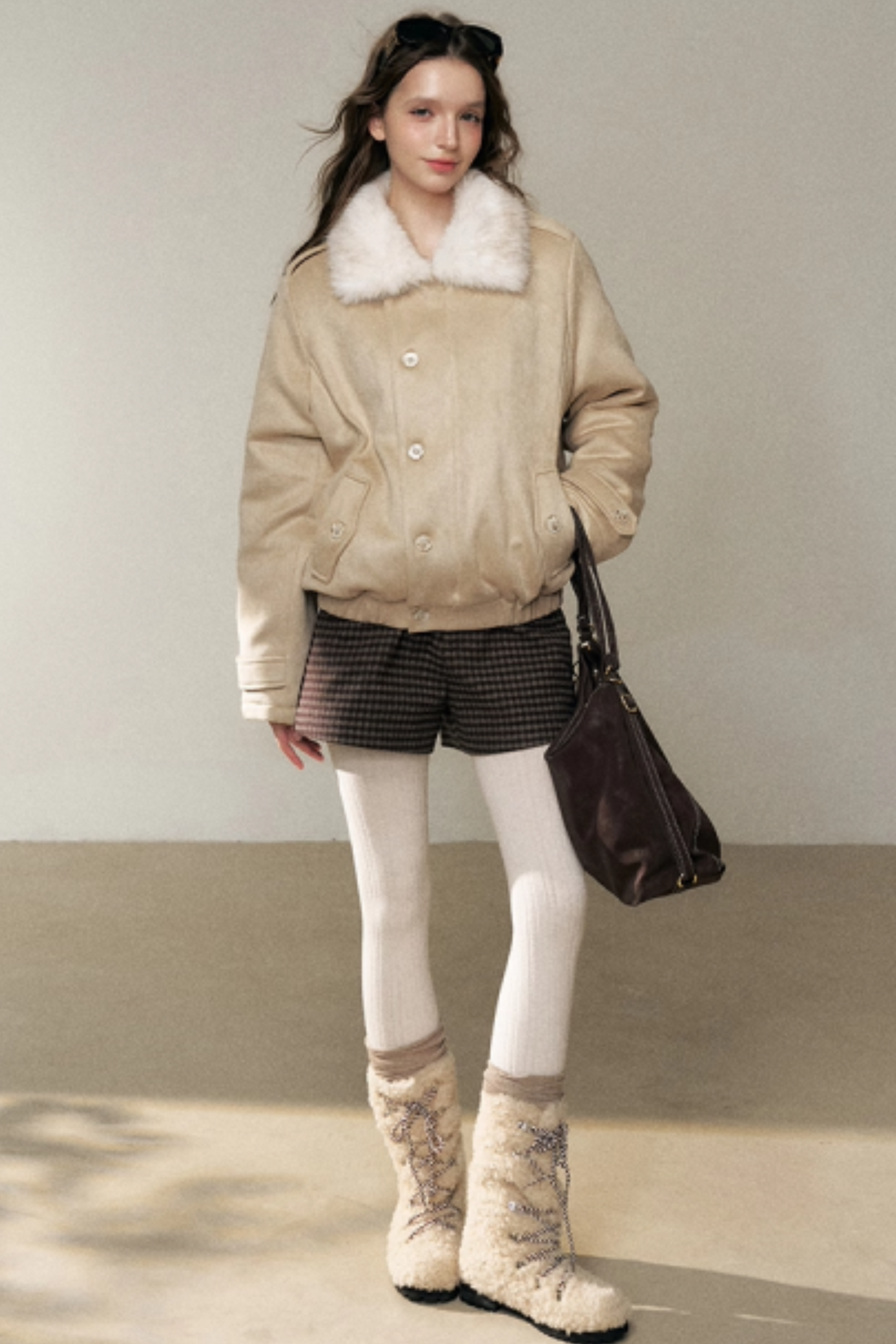 Light Khaki Suede Jacket