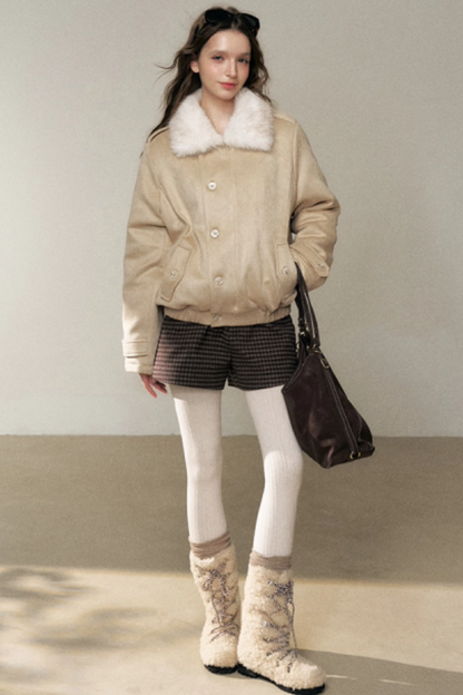 Light Khaki Suede Jacket