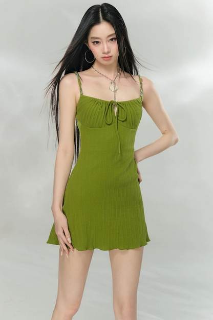Avocado Green Slip Dress