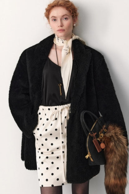 Satin Polka Dot Skirt