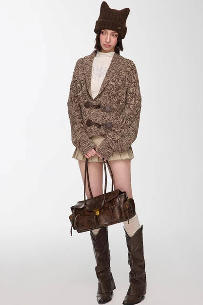 Light Apricot Pleated Skirt