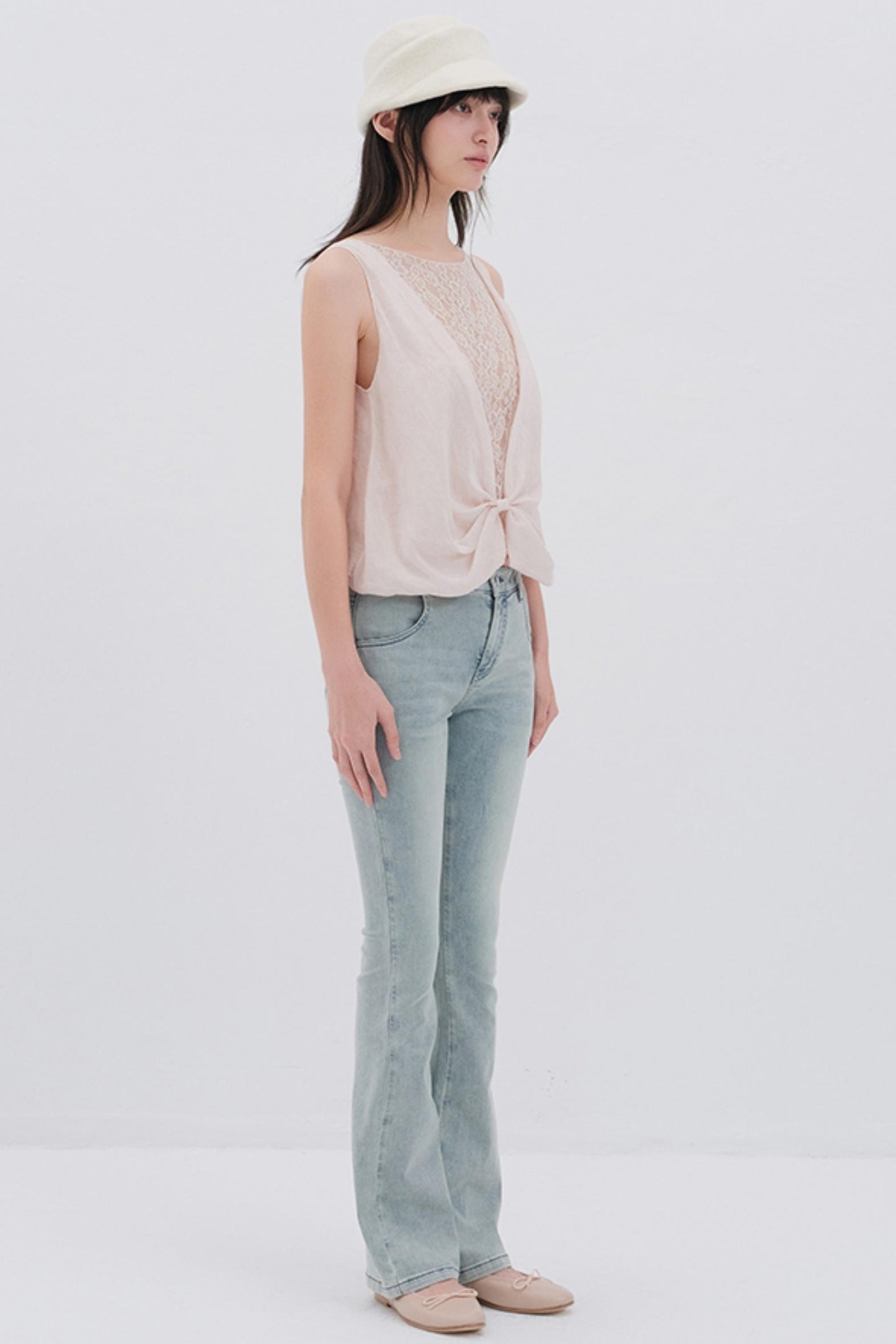 Butterfly Linen Blend Vest Style Top