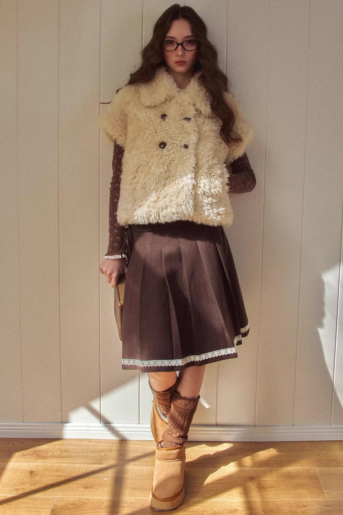 Baby Doll Collar Fur Jacket