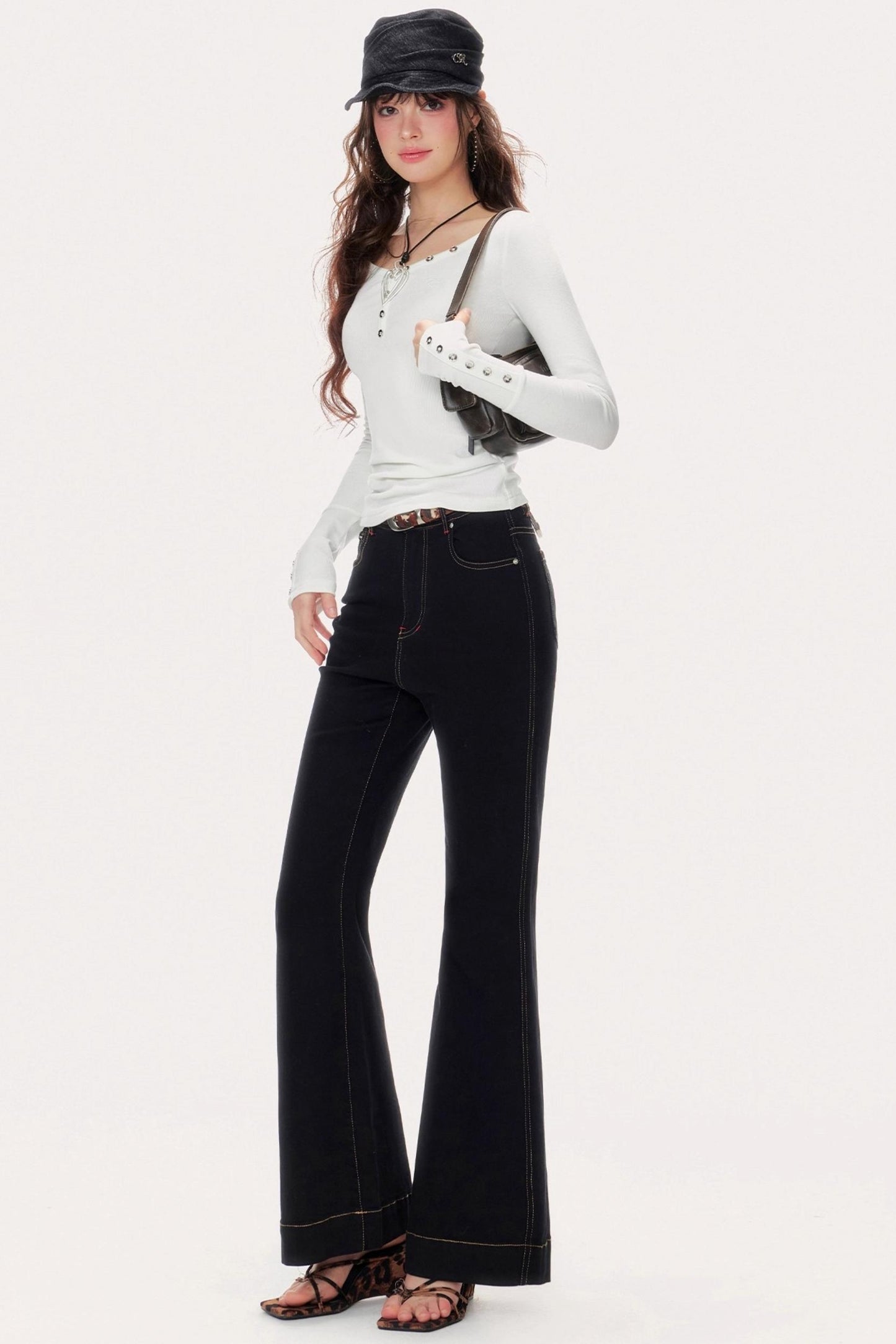 Black-White Knit Sweater