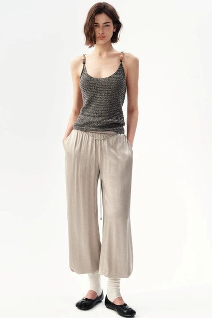 Silk Satin French Pants