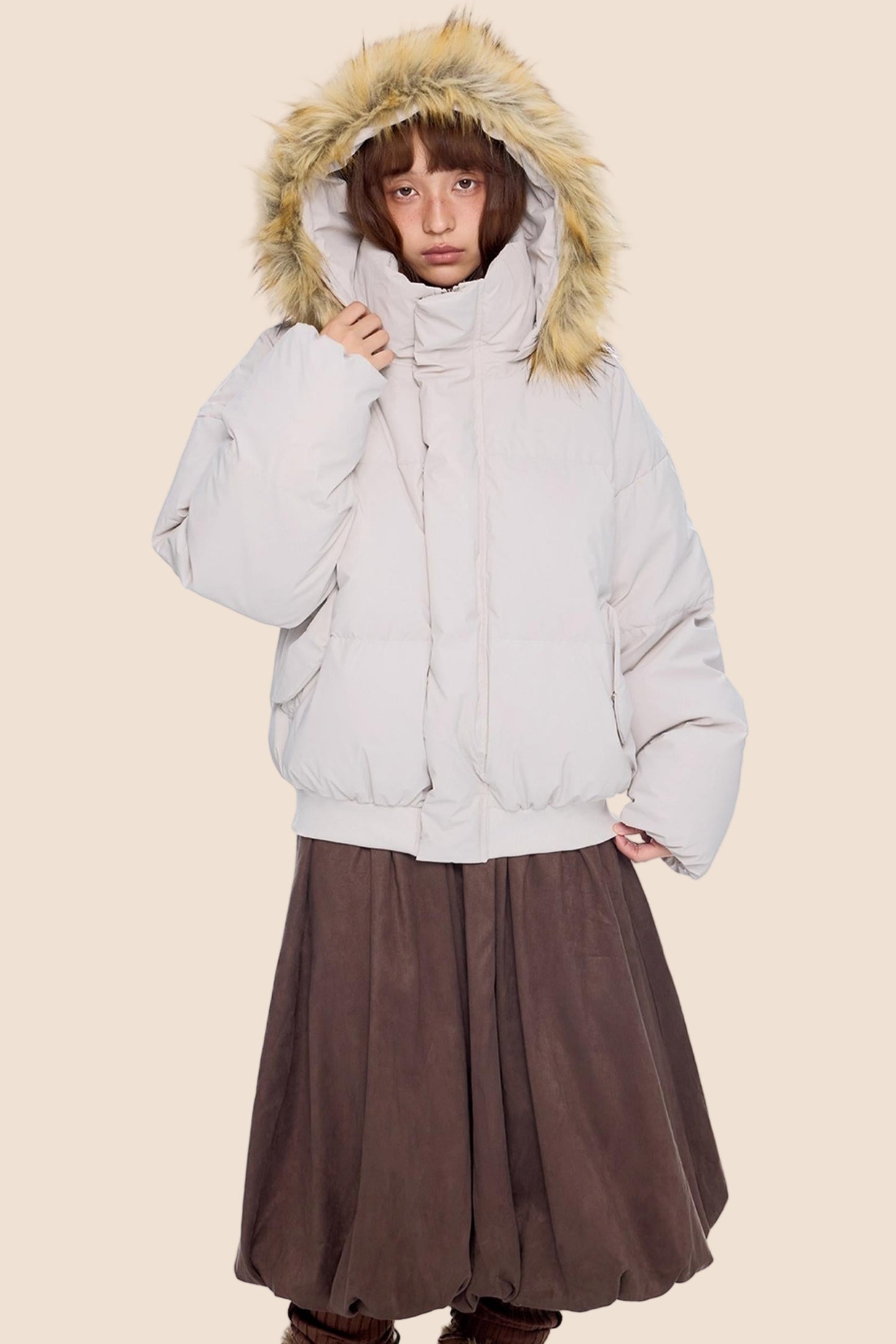 Retro Hooded Down Jacket