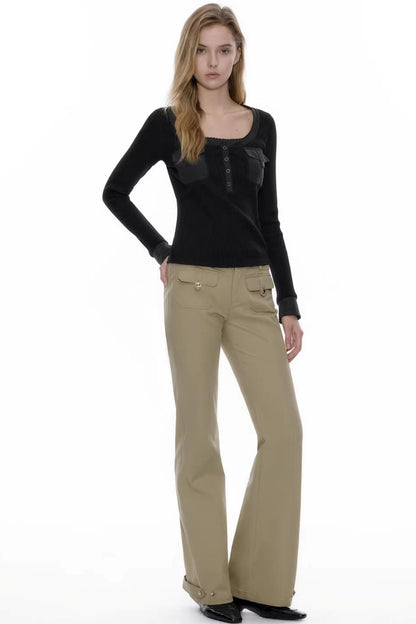 Henry Collar Knit Top