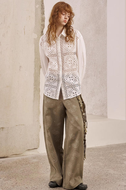 White Long-Sleeved Shirt