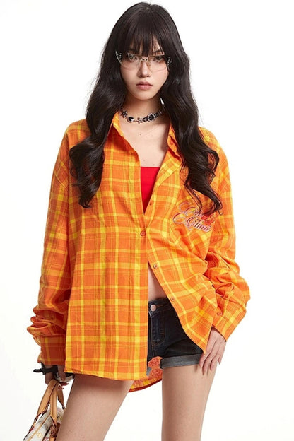 Vintage Flower Plaid Shirt