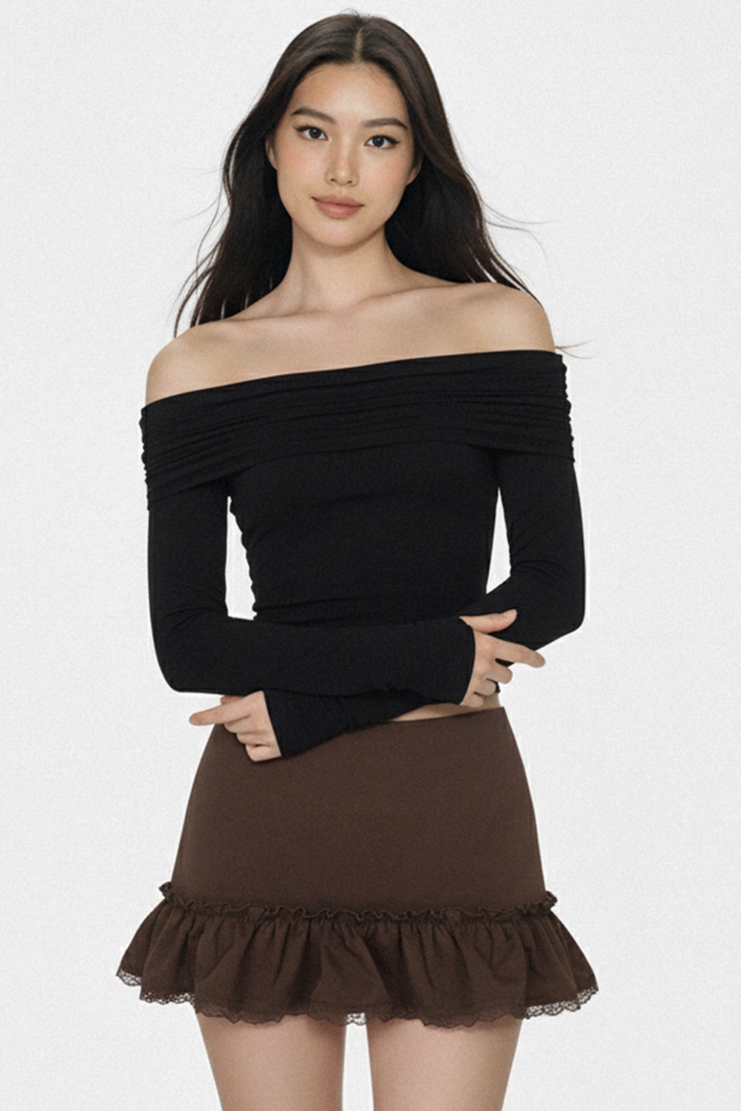 One-Shoulder Backless Blouse