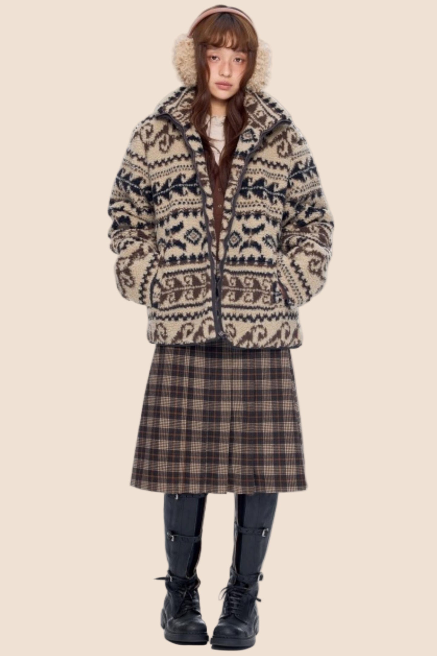 Ethnic Fleece Cotton Jacket