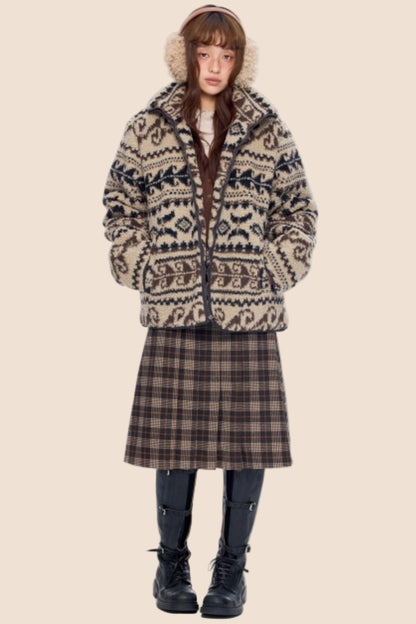 Ethnic Fleece Cotton Jacket