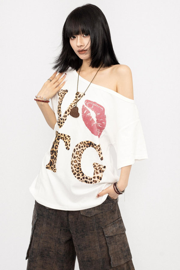 Vintage Leopard Peplum Tee