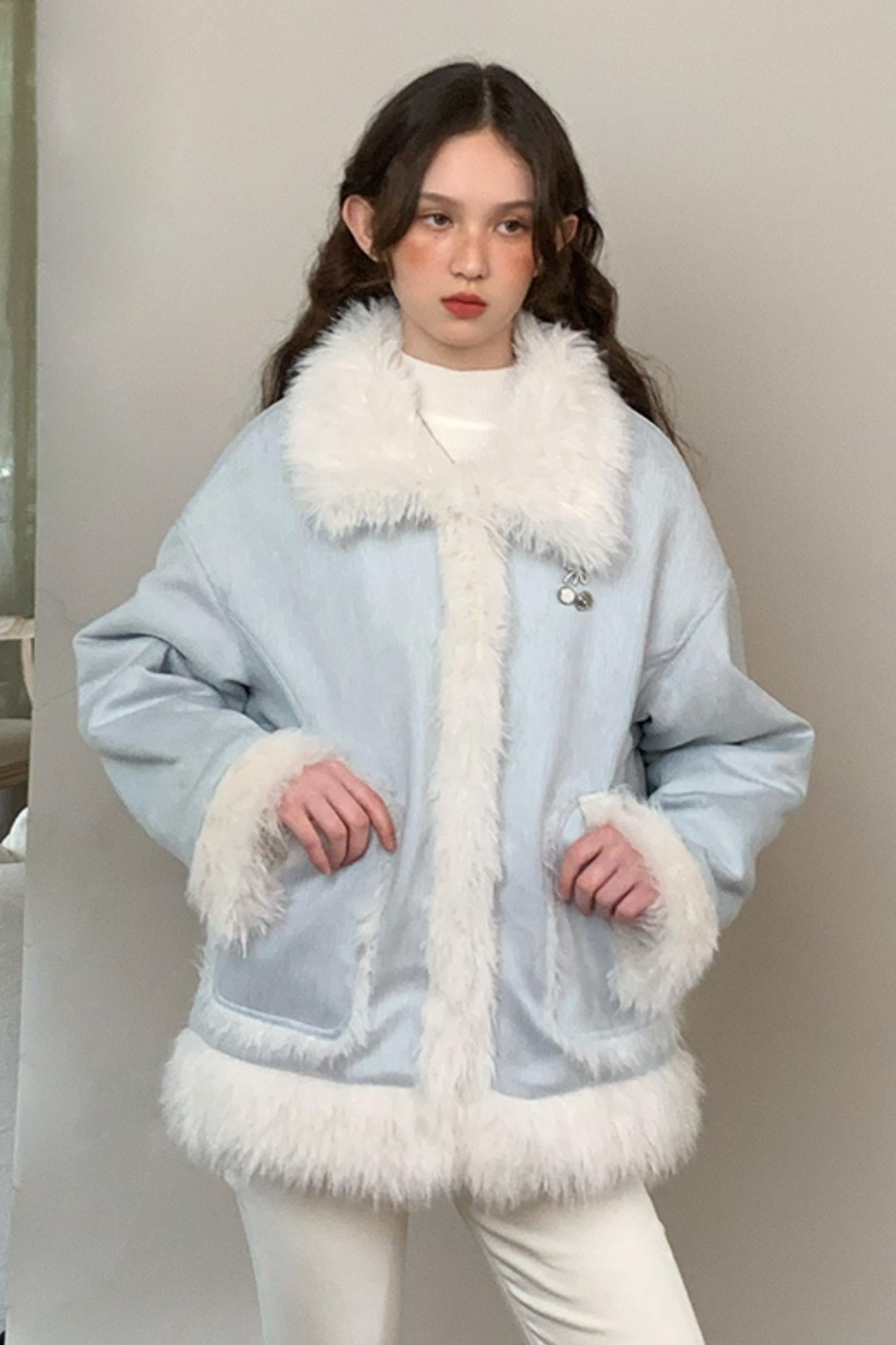 WINTER THICKENED FUR COTTON JACKET