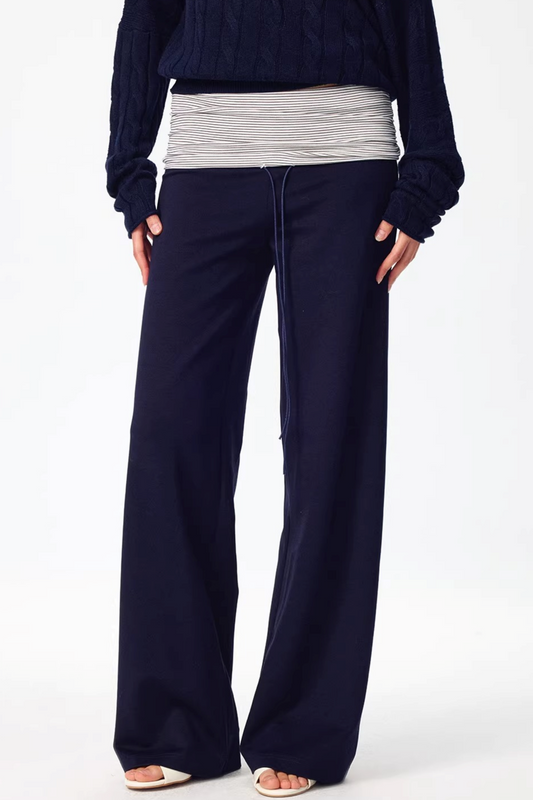 Color-Blocked Striped Sweatpants