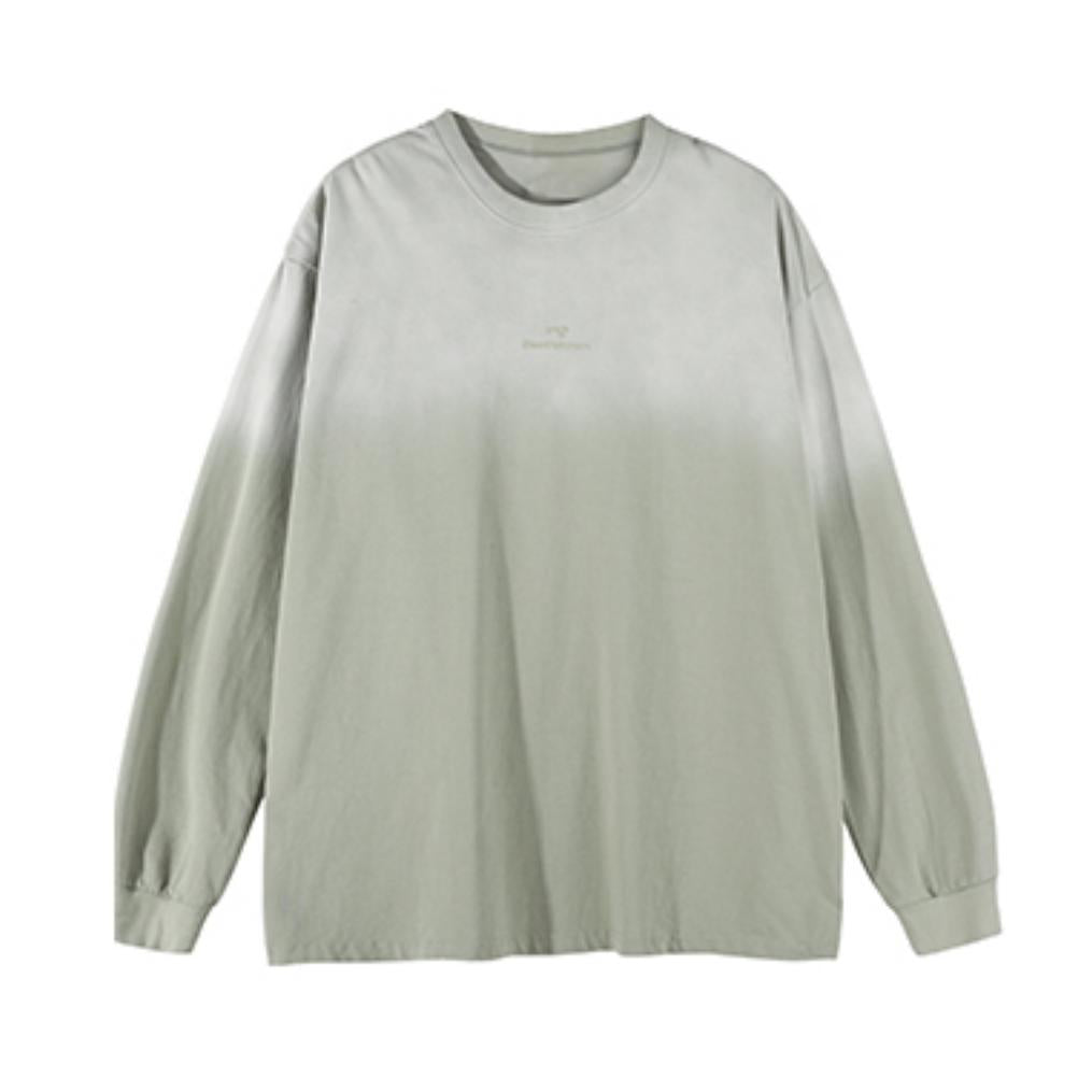 Gewaschenes Gradient Langarmshirt 