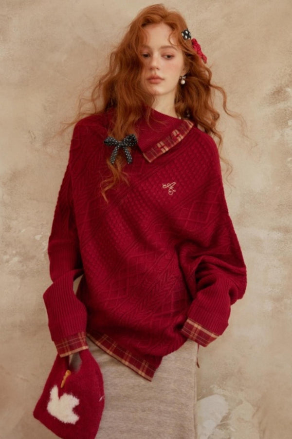 Love Agony Batwing Sweater Set-Up