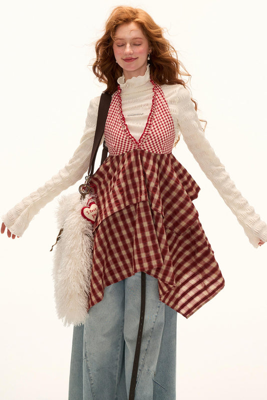 Red Layered Spice Girl Top