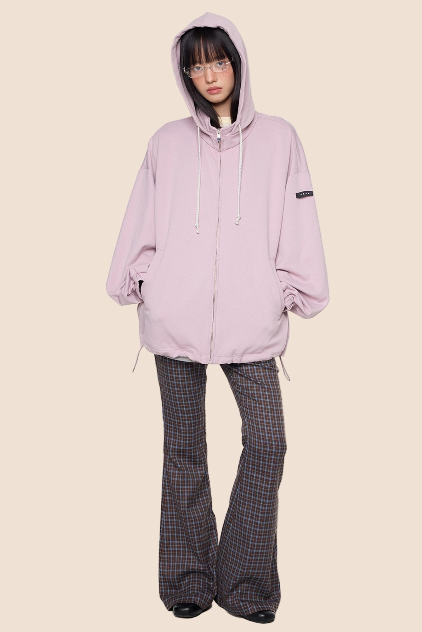 Vintage Drawstring Hoodie Jacket