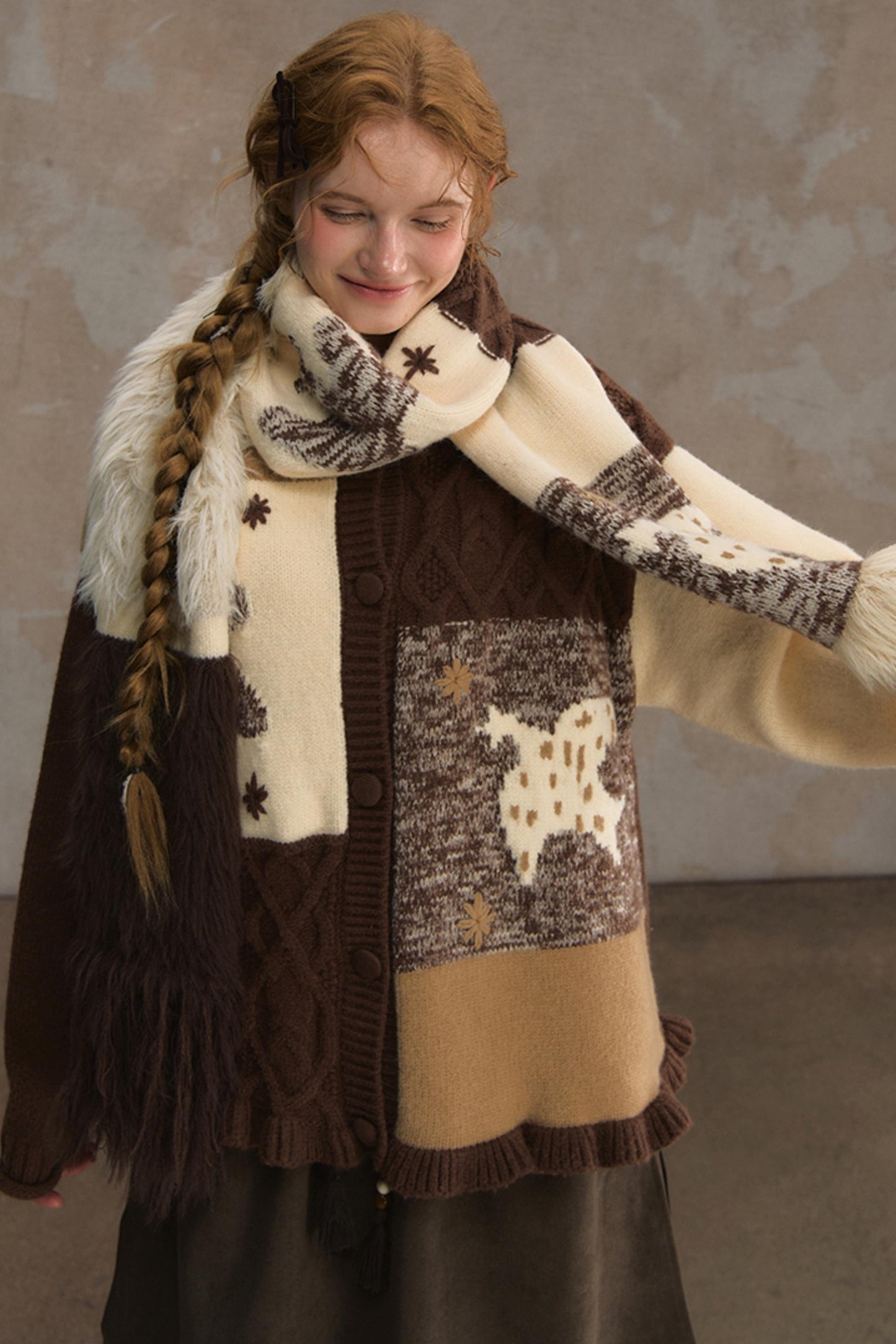 Wilderness Floral Jacquard Scarf